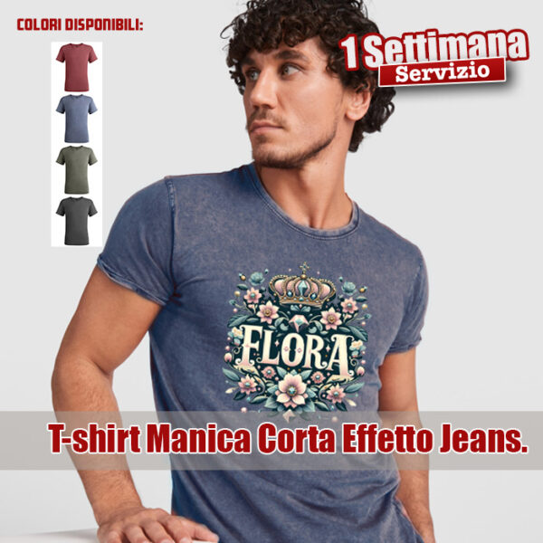 Magliette effetto jeans